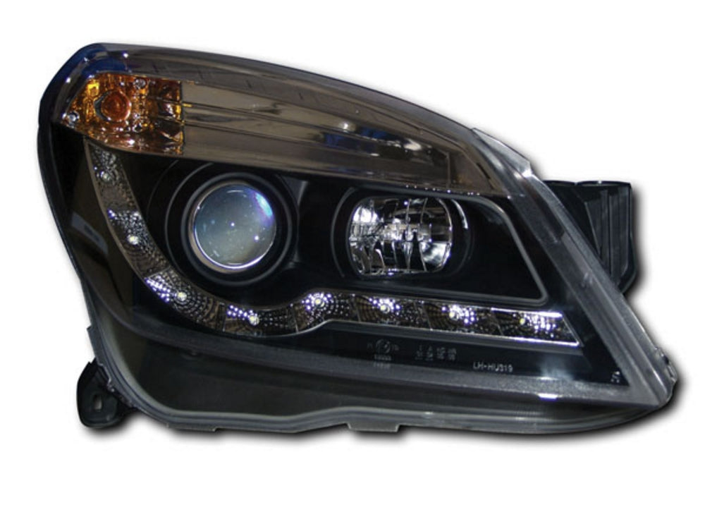 Vauxhall Astra H Mk5, OPX/VXR Sport Hatch Black DRL-Style LED Headlights