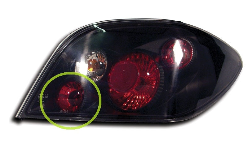 Peugeot 307 (2001-2008) Black Lexus-Style Rear Tail Lights - (RHD Only)