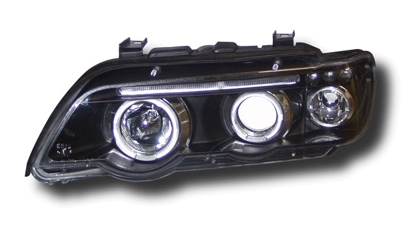 BMW X5 E53 (1998-2003) Black Angel Eye Headlights - (Rhd Only)
