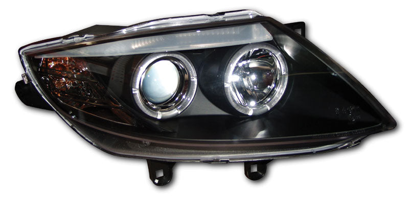 BMW Z4 (2003-2008) Black Angel Eye Headlights With Adjusting Motors