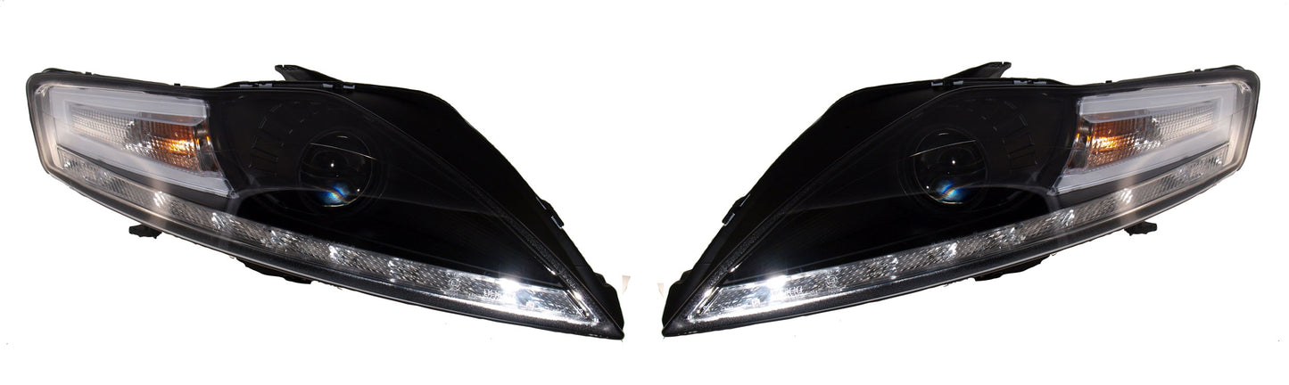 Ford Mondeo Mk4 2007-2014 Black DRL-Style Devil Eye (Audi R8-Style) Headlights
