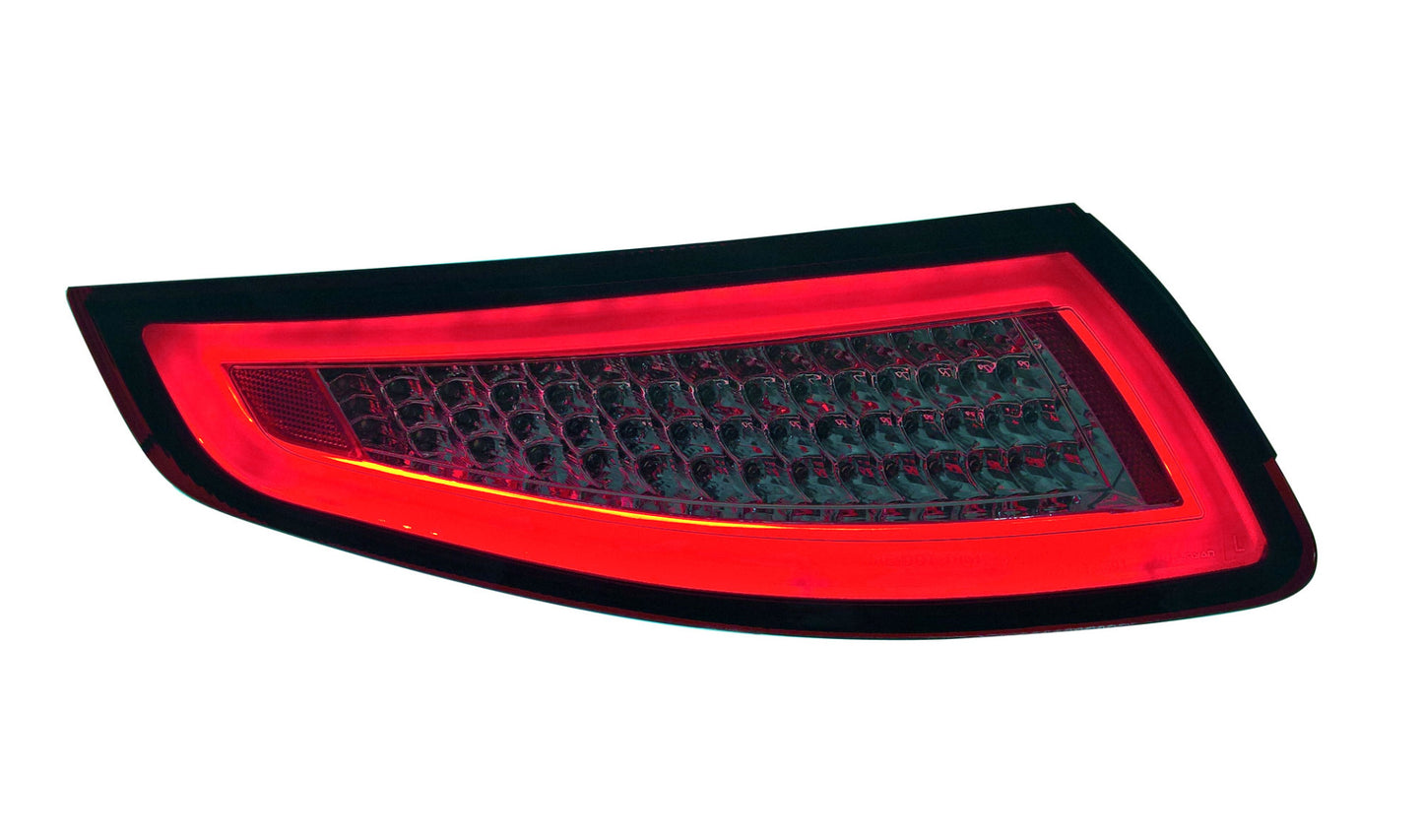 Porsche 911 (997) 2005-2008 Red/Clear LED Light Bar Rear Tail Lights With Sequential Indicators