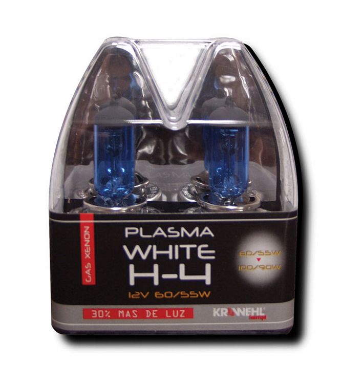 Head Light Bulbs - H4 Dual Filament Power White Xenon Bulbs - 12V 60/55W