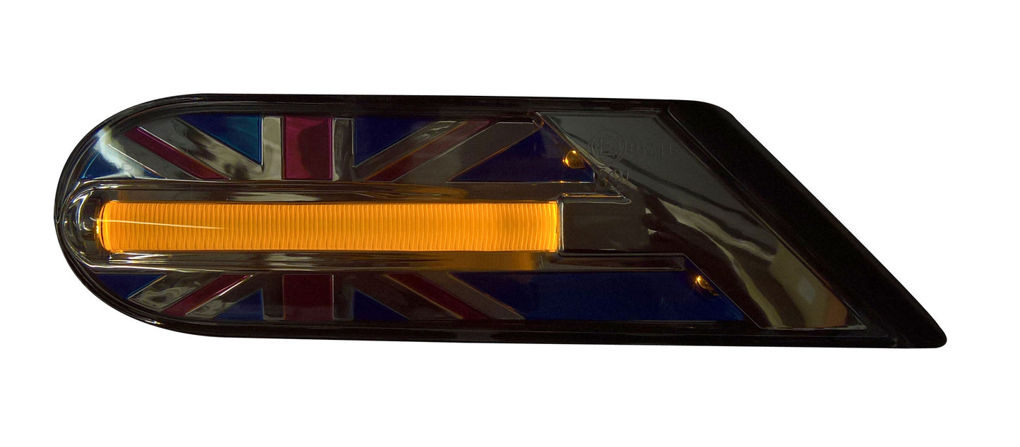 BMW Mini R56 Hatch, Hardtop 2006-2013 Red/Blue LED Union Jack Side Repeaters