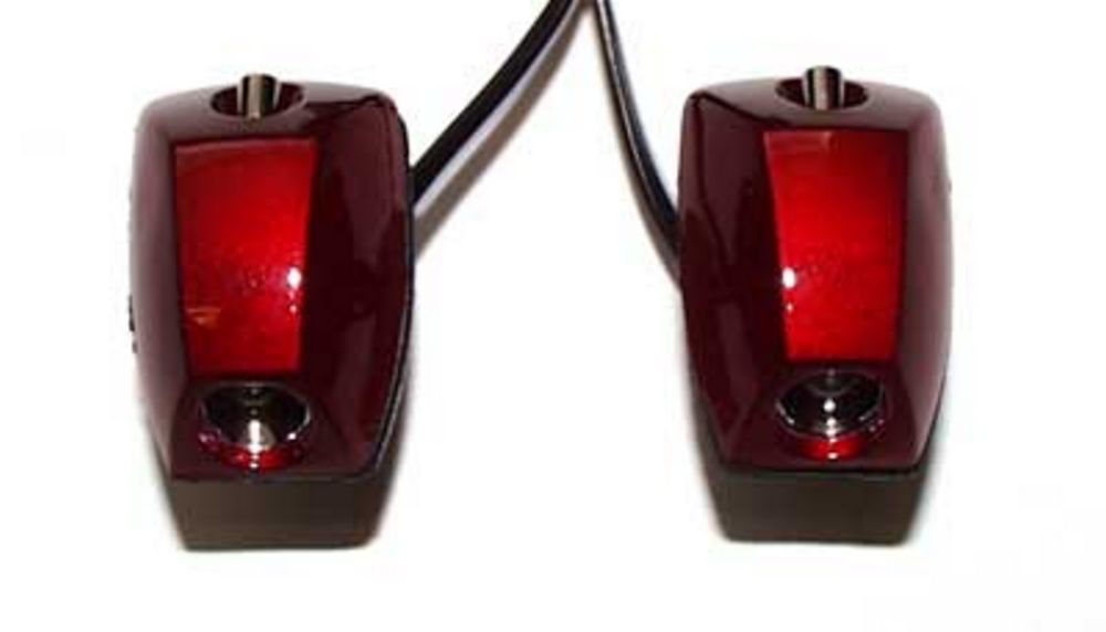 Windscreen Washers Wide Angle Red LED