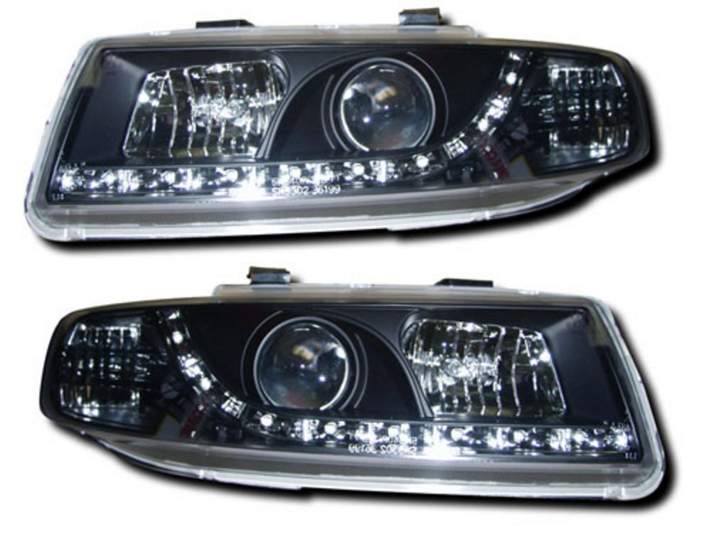 Seat Leon Mk1, Toledo 1999-2005 Black DRL-Style LED Headlights