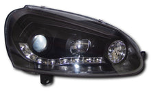 VW Golf Mk5 (2003-2009) Black DRL-Style (Audi R8 Style) LED Headlights