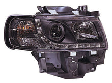 VW T4 Caravelle Eurovan 1994-2003 Black DRL-Style LED Headlights - Long Nose Only