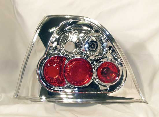 Rover 200 (1995-2000) 25 (2001-2005) MG ZR (2001-2005) Chrome Lexus-Style Rear Tail Lights