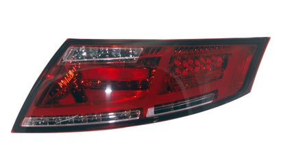 Audi TT Mk2 8J (2006-2014) Red/Clear LED Light Bar Rear Tail Lights