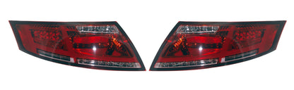 Audi TT Mk2 8J (2006-2014) Red/Clear LED Light Bar Rear Tail Lights