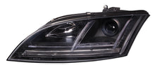 Audi TT Mk 2 8J (2006-2014) Black DRL-Style Projector Headlights With Sequential Indicators - Only For Cars With Halogen Headlights