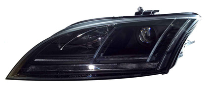 Audi TT Mk2 8J (2006-2014) Black DRL-Style HID/Xenon Projector Headlights With Sequential Indicators - Only For Cars With OE HID/Xenon Dipped Beams