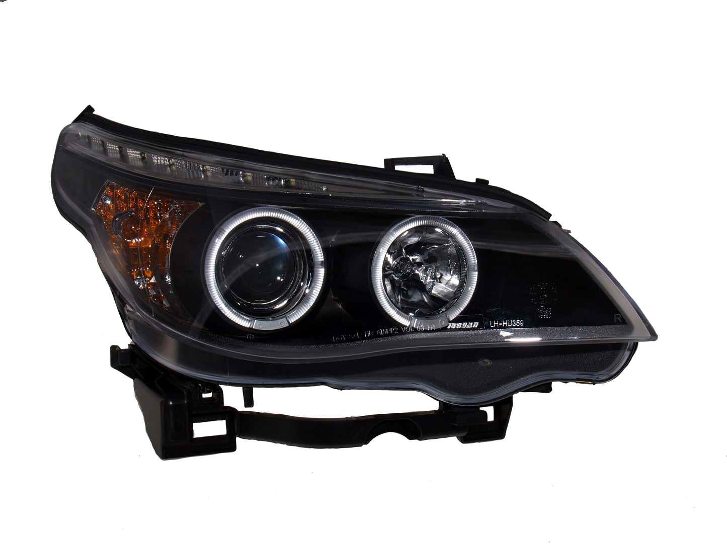 BMW 5-Series Saloon (E60); Estate (E61) (2003-2007) Black Angel Eye Projector Headlights