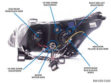 BMW 5-Series Saloon (E60); Estate (E61) (2003-2007) Black Angel Eye Projector Headlights