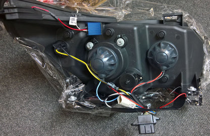 BMW 5-Series Saloon/Estate (E60/E61) 2003-2007 - Black Angel Eye Projector Headlights With Super Bright Rings & Motors