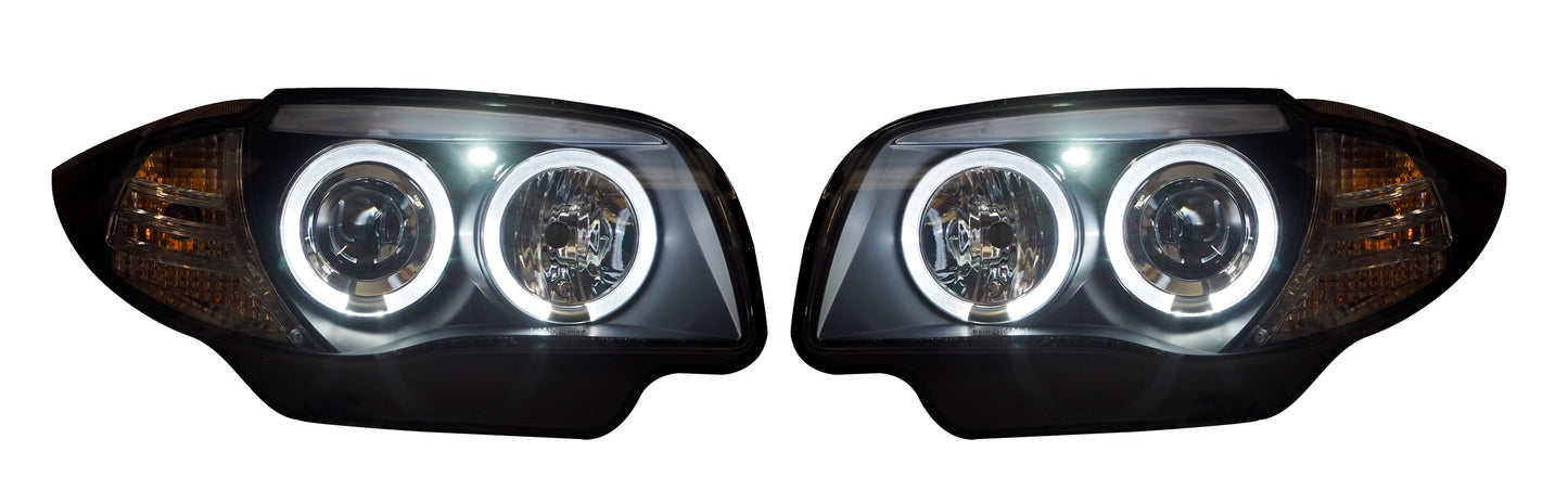 BMW 1-Series E81 E82 E87 E88 (2004-2011) Black Angel Eye Headlights