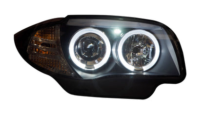 BMW 1-Series E81 E82 E87 E88 (2004-2011) Black Angel Eye Headlights