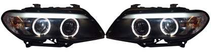 BMW X5 E53 Facelift 2004-2006 Black Angel Eye Projector Headlights - ONLY For Cars With OE HID Headlights