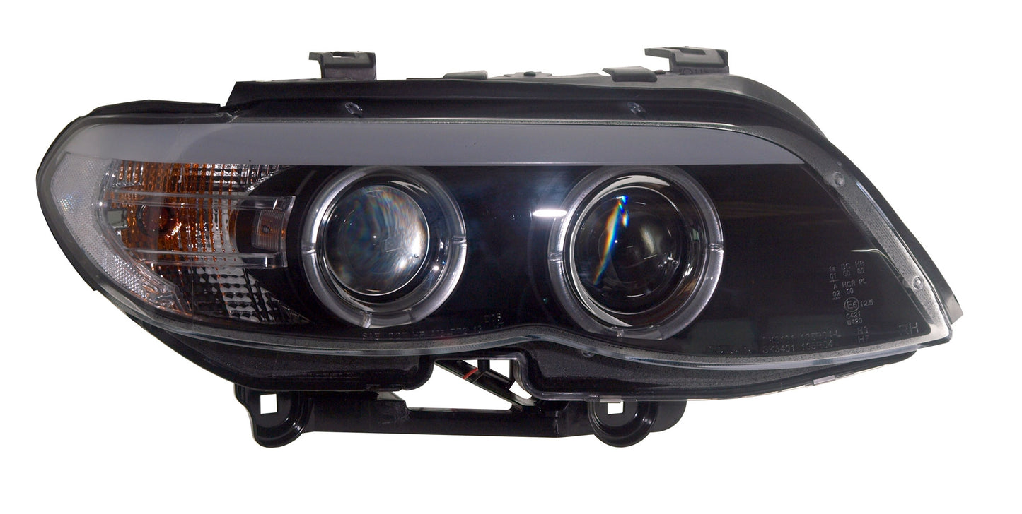 BMW X5 E53 Facelift 2004-2006 Black Angel Eye Projector Headlights - ONLY For Cars With OE HID Headlights