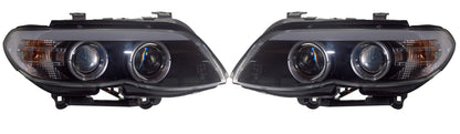 BMW X5 E53 Facelift 2004-2006 Black Angel Eye Projector Headlights - ONLY For Cars With OE HID Headlights