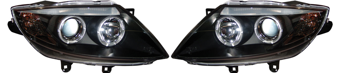 BMW Z4 (2003-2008) Black Angel Eye Headlights With Adjusting Motors