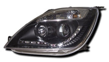 Ford Fiesta Mk6 (2002-2007) Black DRL Headlights