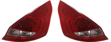 Ford Fiesta Mk7 Pre-Facelift 2008-2012 Red/Clear Depo LED Rear Tail Lights