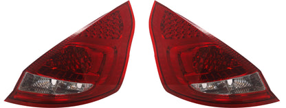 Ford Fiesta Mk7 Pre-Facelift 2008-2012 Red/Clear Depo LED Rear Tail Lights