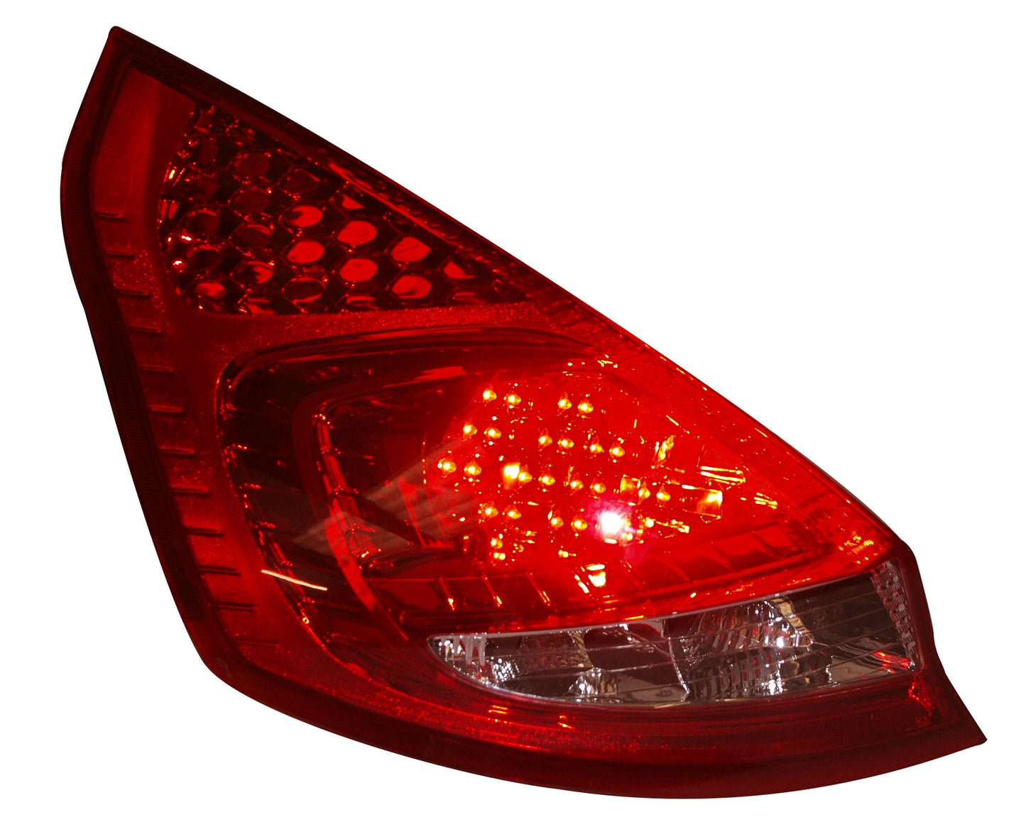 Ford Fiesta Mk7 Pre-Facelift 2008-2012 Red/Clear Depo LED Rear Tail Lights