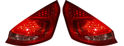 Ford Fiesta Mk7 Pre-Facelift 2008-2012 Red/Clear Depo LED Rear Tail Lights