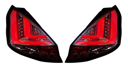 Ford Fiesta Mk7 Facelift 2013-2017 Clear LED Light Bar Rear Tail Lights