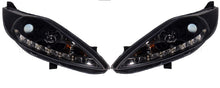 Ford Fiesta Mk7 (2008-2012) Black LED DRL-Style Devil Eye (Audi R8-Style) Headlights
