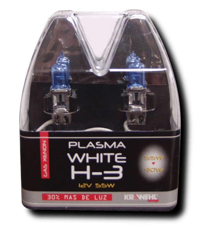H3 Power White Xenon Head Light Bulbs - 12V 55W