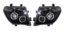 Nissan Navara D40 Pathfinder R51 (2005-2010) - Black Angel Eye Headlights.