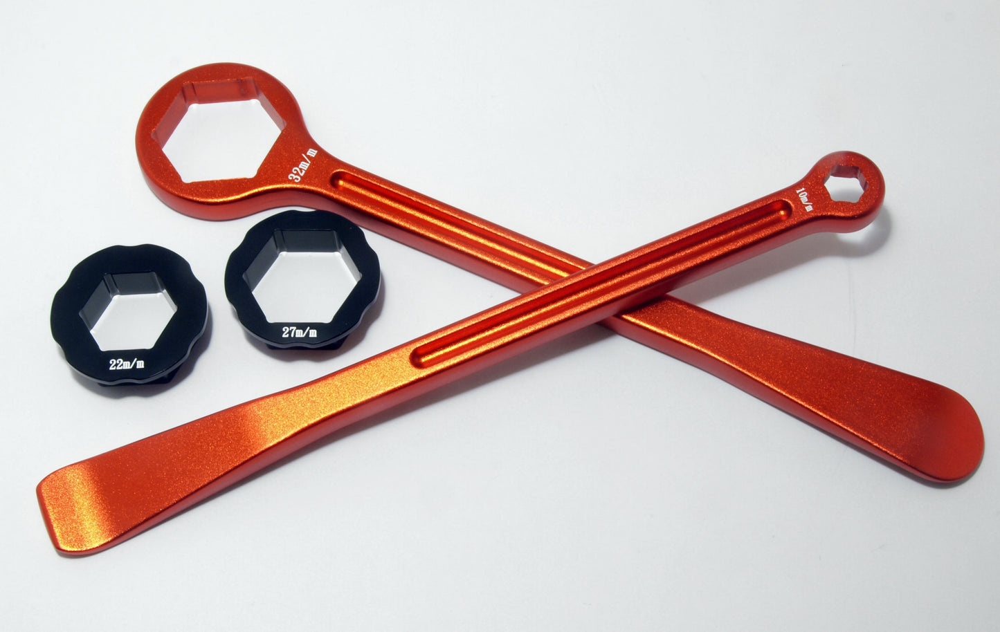 Motorcycle Aluminium Combination Tyre Lever Spanner Set 10/13/22/27/32 mm
