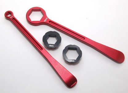 Motorcycle Aluminium Combination Tyre Lever/Spanner Set 10/12/22/27/32 mm