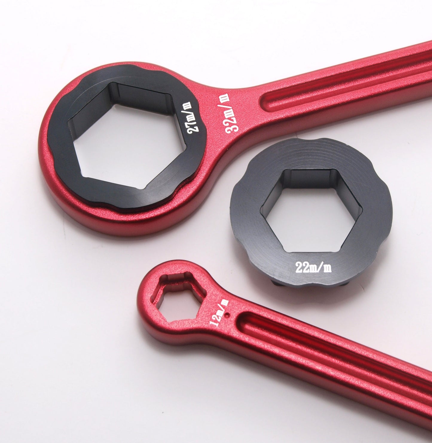 Motorcycle Aluminium Combination Tyre Lever/Spanner Set 10/12/22/27/32 mm