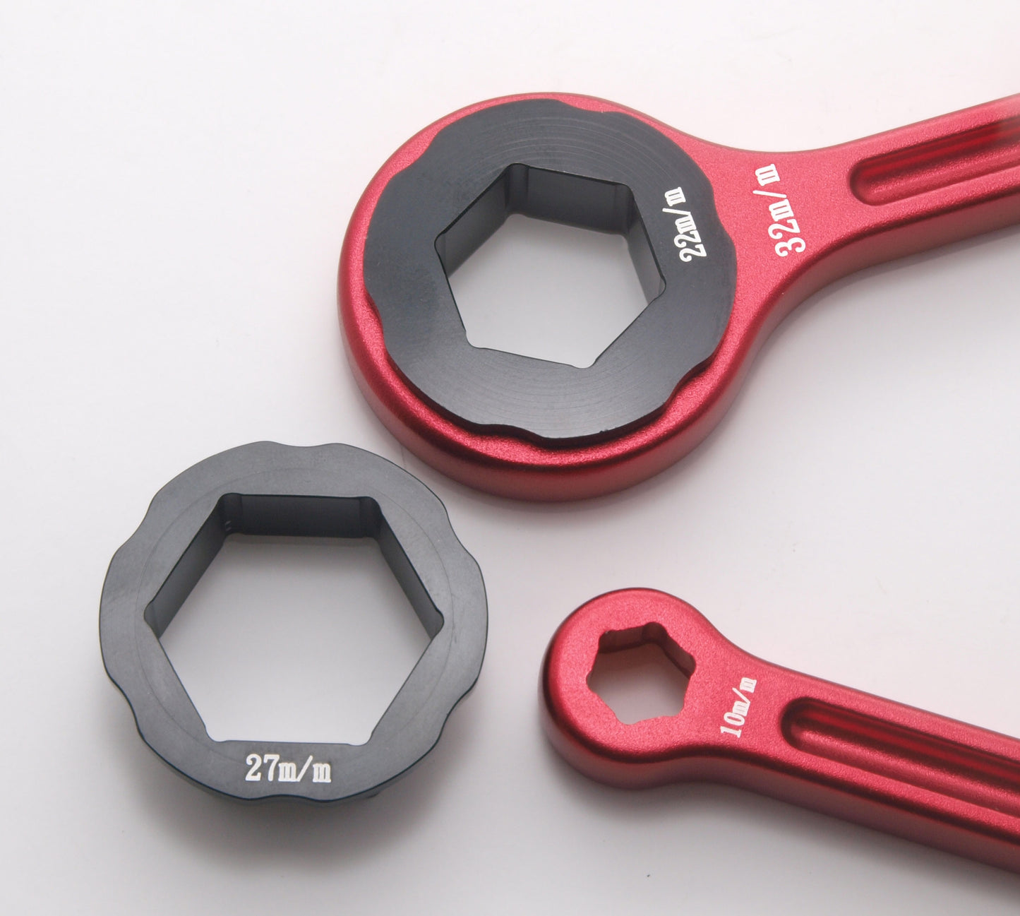 Motorcycle Aluminium Combination Tyre Lever/Spanner Set 10/12/22/27/32 mm