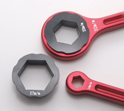 Motorcycle Aluminium Combination Tyre Lever/Spanner Set 10/12/22/27/32 mm