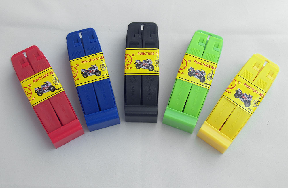 Bicycle Tyre Puncture Repair Kit - Glueless With Nylon Tyre Levers