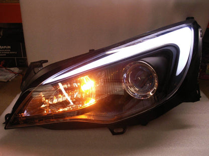 Vauxhall Astra J Mk 6 (2010 To 2015) Black DRL Light Bar Headlights