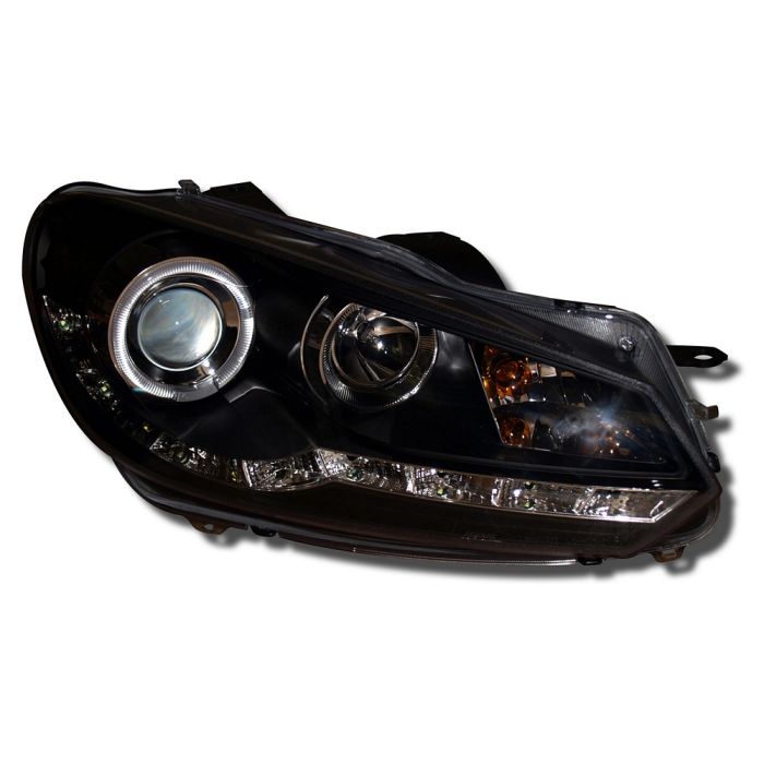 Vw Golf 6 09 Black Drl Headlights